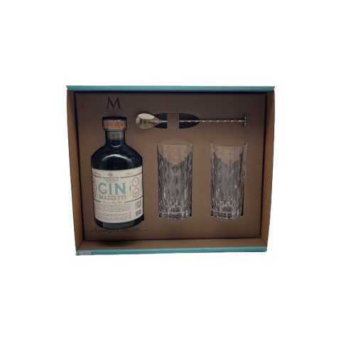 Mazzetti d'Altavilla Confezione Gin 70 cl con due Tumbler e Spoon
