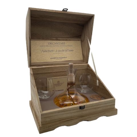 Mazzetti d'Altavilla Grappa Invecchiata Decant'Art Vincent Van Gogh con due Bicchieri